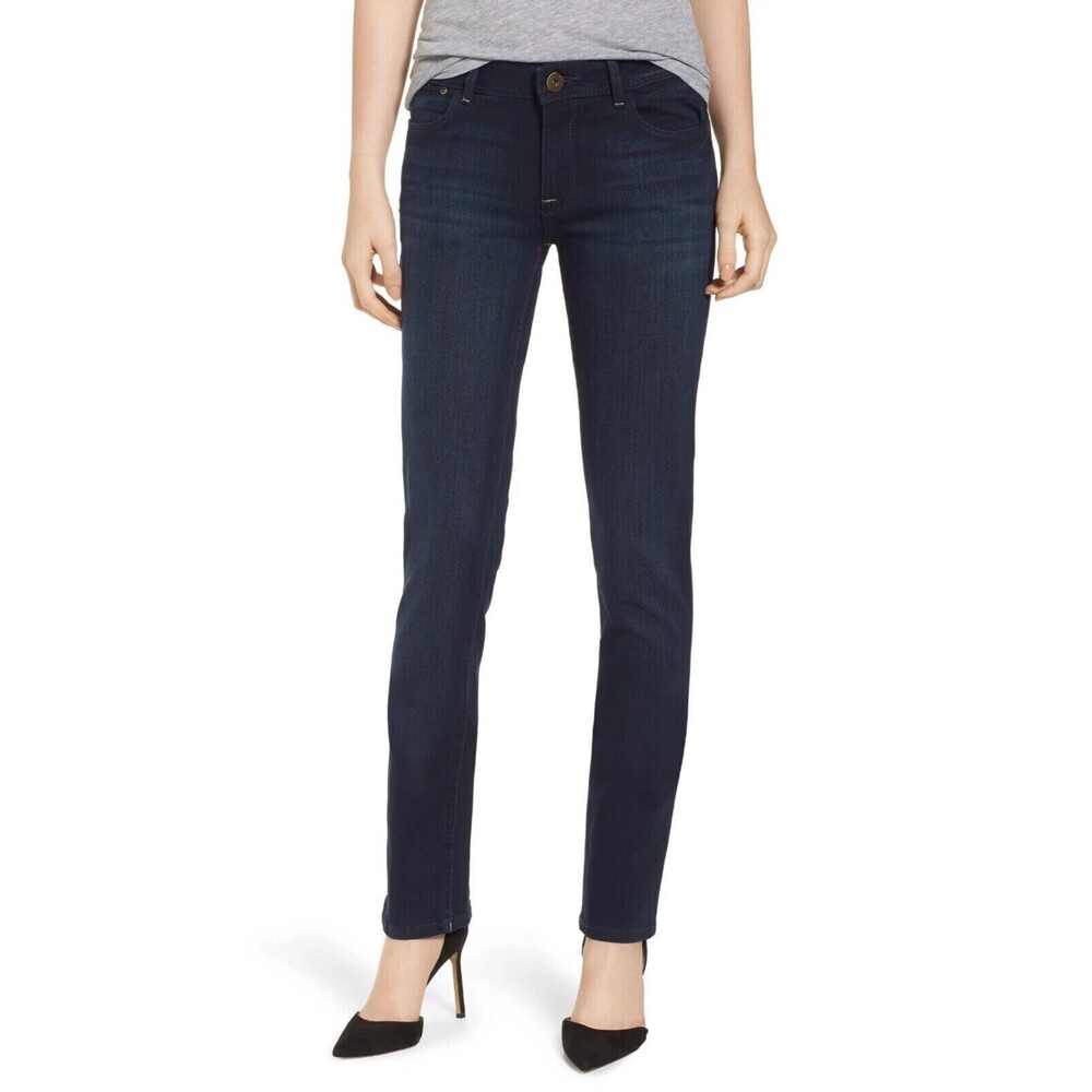 DL1961 Women's Straight Leg Jeans - Dark Blue